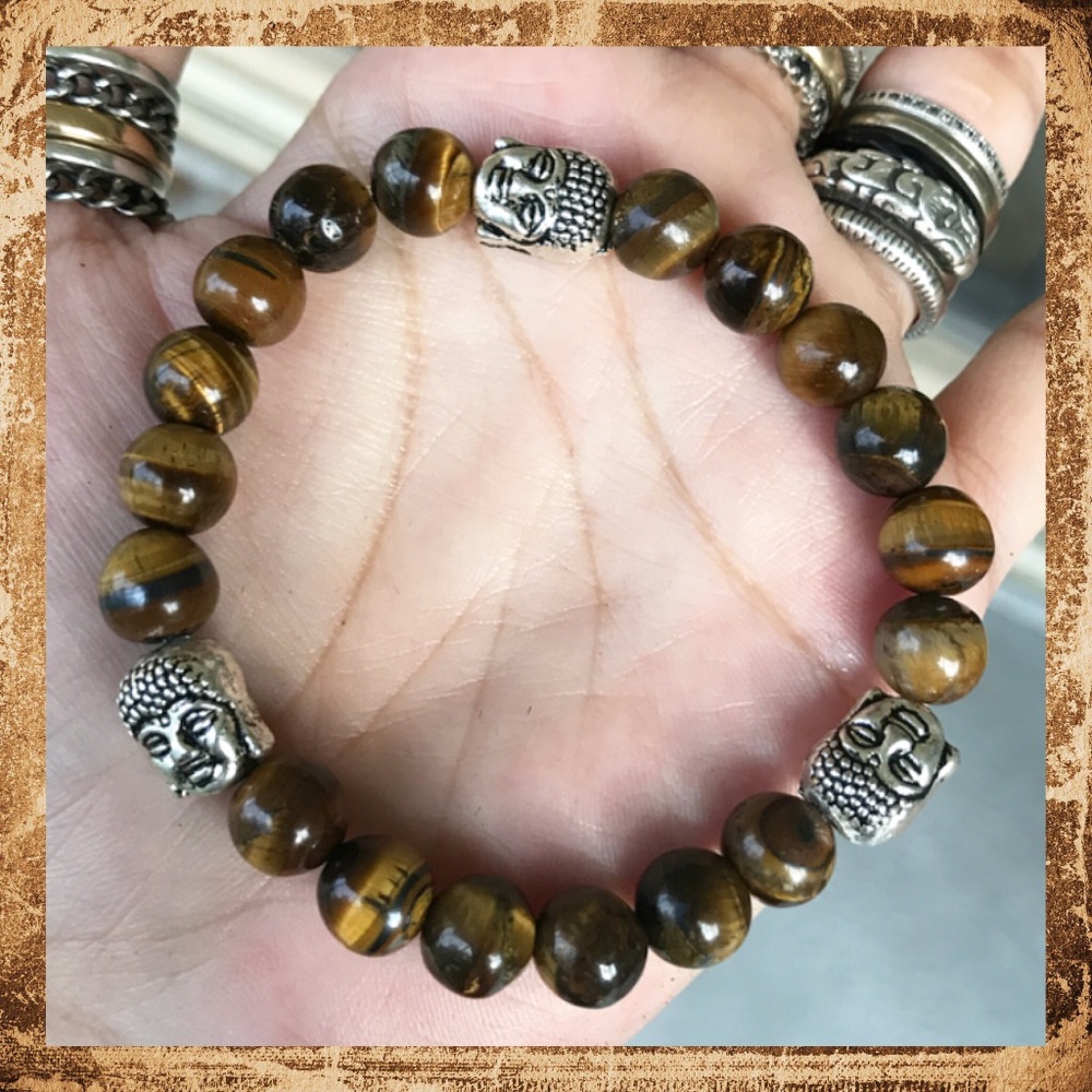 🔴SALE ! Men or women tiger eye buddha bracelet - Picture 7 of 9
